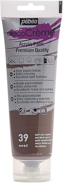 PEBEO 120ml DecoCreme, Acrylic, Kelp Brown, 120 ml (Pack of 1)