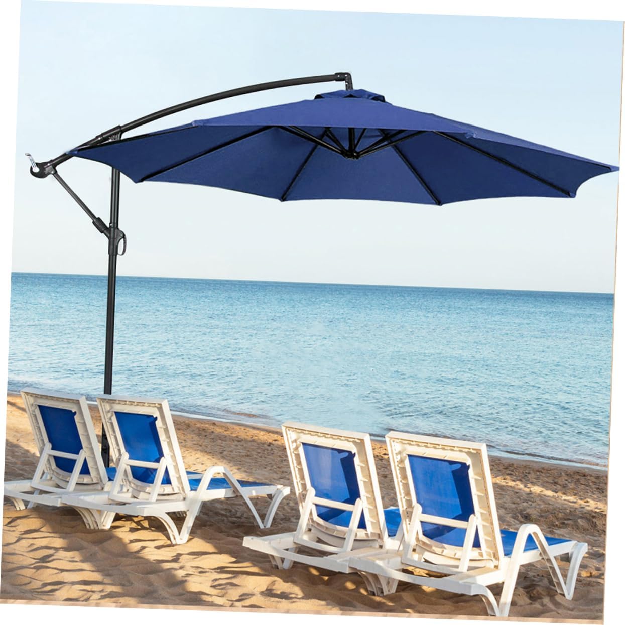 Kisangel Patio Umbrella Replacement Canopy Vented Design Outdoor Shade Cover for Beach and Garden Sturdy Sun and Rain Resistant Polyester Fabric Compatible with Rib Umbrellas