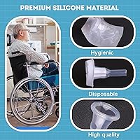 Vista 4 de 10 Pack Silicone External Catheter for Men Self Adhering Comfortable Leak Resistant Design with Flexible Fit and Easy Bag Connection(29mm)