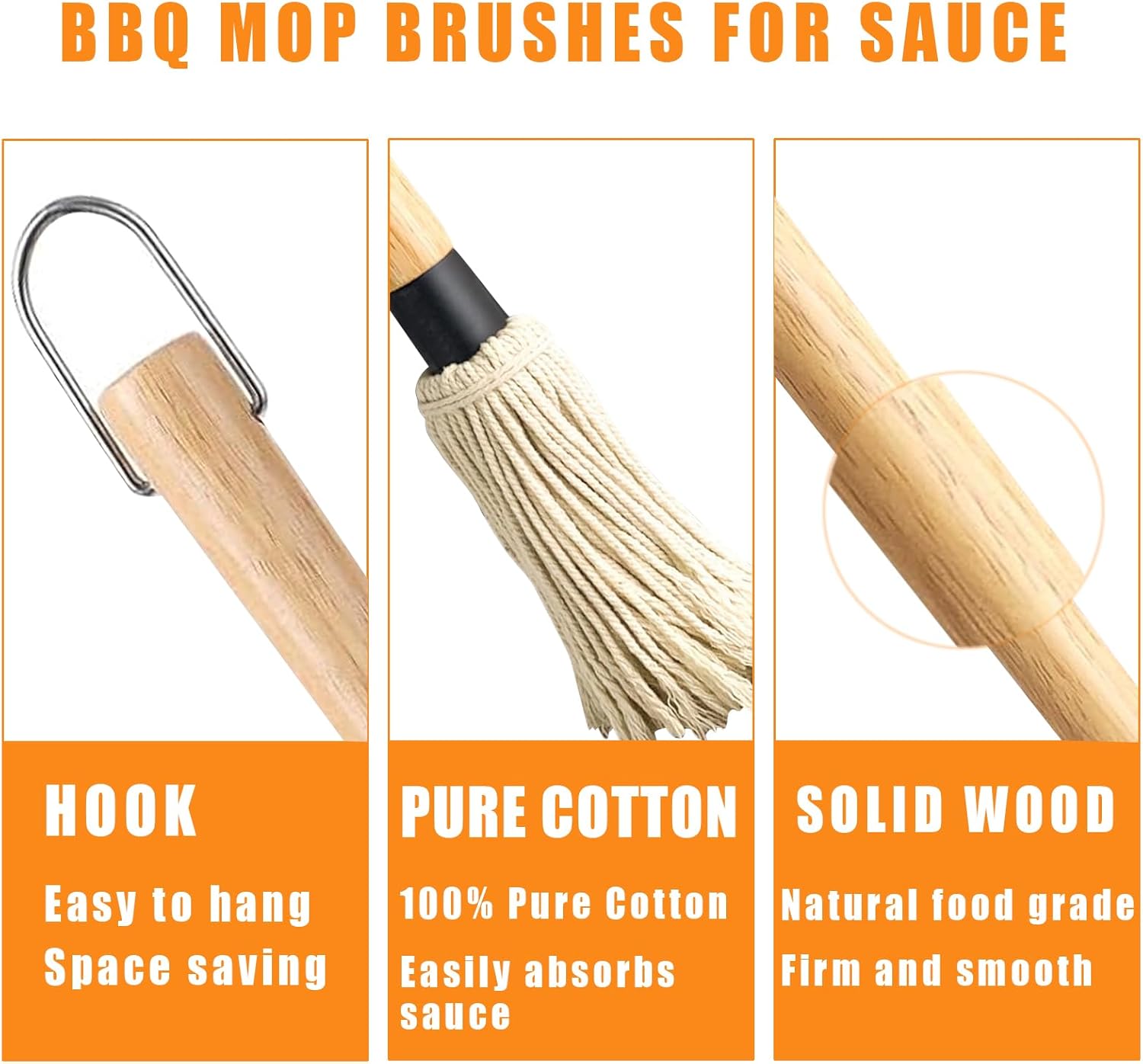 BBQ Mop-Cast Iron Sauce Pan 11-In-1 Tool Set Brushes For Sauce Is Suitable For Bacon Machines, Grills And Stoves, Camping Cooking And Stove Butter Melting