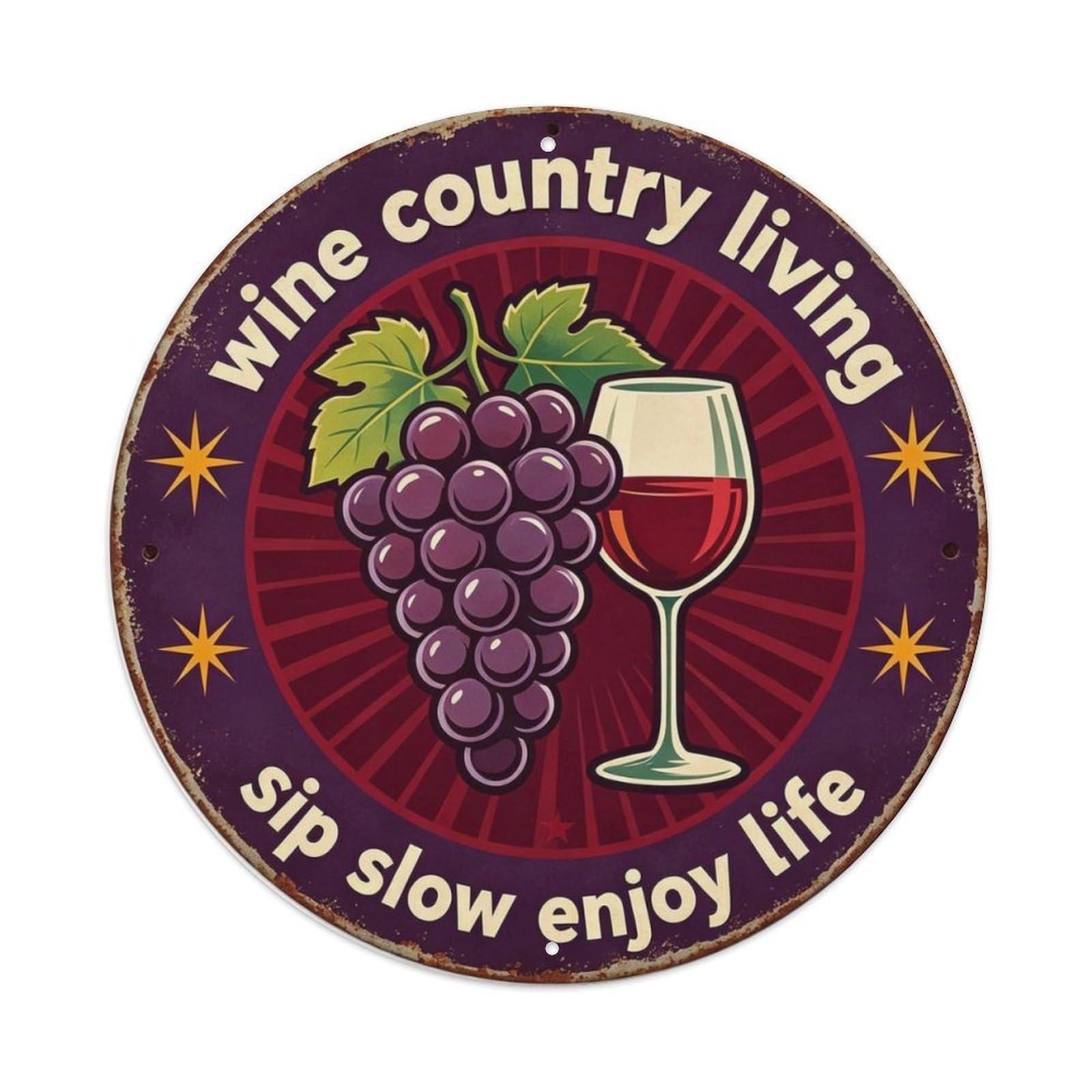Wine Country Living Metal Tin Sign Plaque