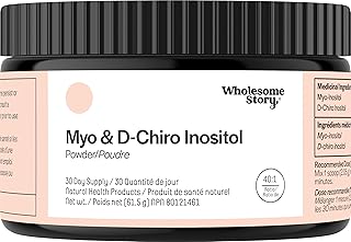 Canada Myo-Inositol & D-Chiro Inositol Powder | 30-Day Supply | 40:1 Ratio | Hormonal Balance & Healthy Ovarian Function Support for Women | Vitamin B8 | Made in USA