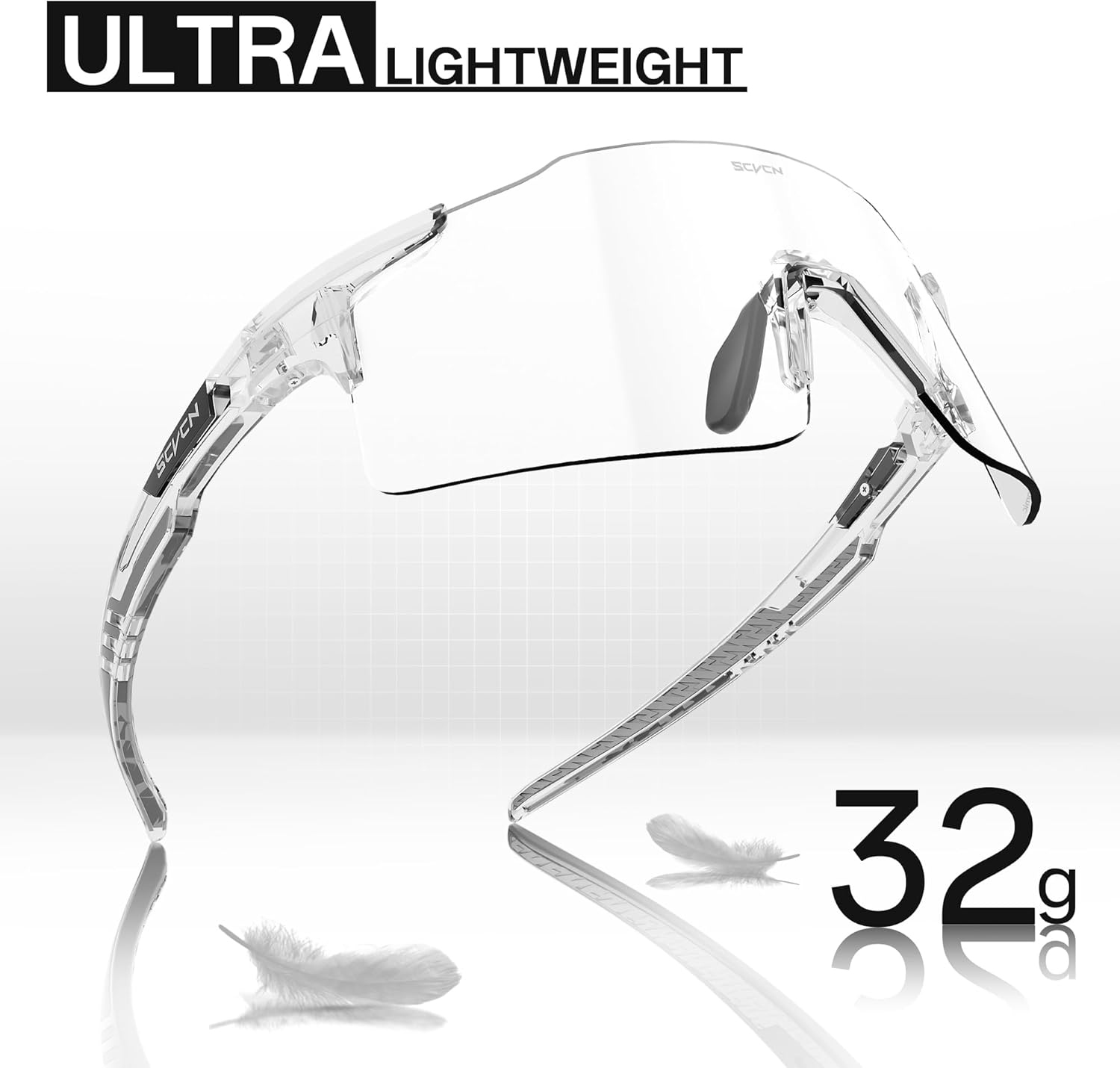 SCVCN Photochromic Cycling Glasses Sports Sunglasses Men Women Clear Bicycle MTB UV400 Protection TR90 Frame Bike - Image 7