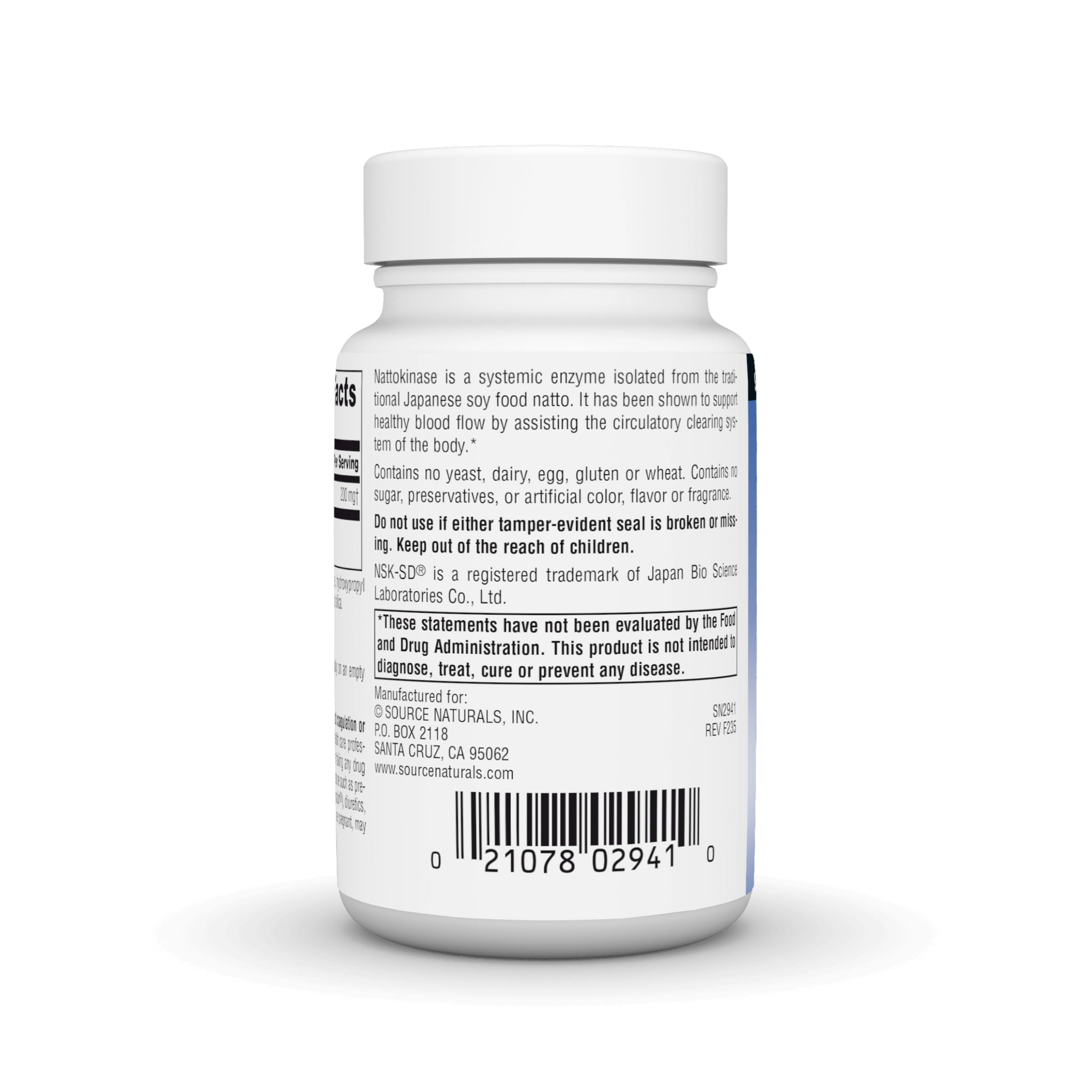 Source Naturals NSK-SD, Nattokinase, 200 mg - 60 Vegan Capsules — Amazon image 3