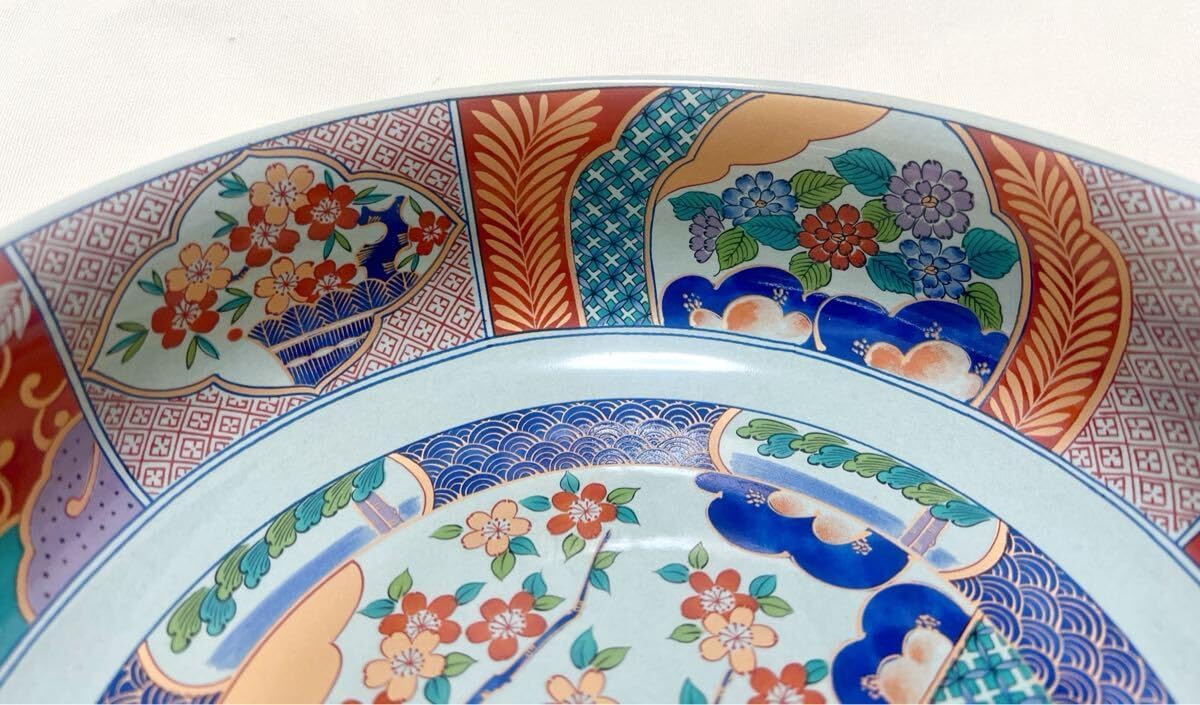 有田焼 竹斎窯 古伊万里 金彩花柄 大鉢 盛鉢 お菓子鉢