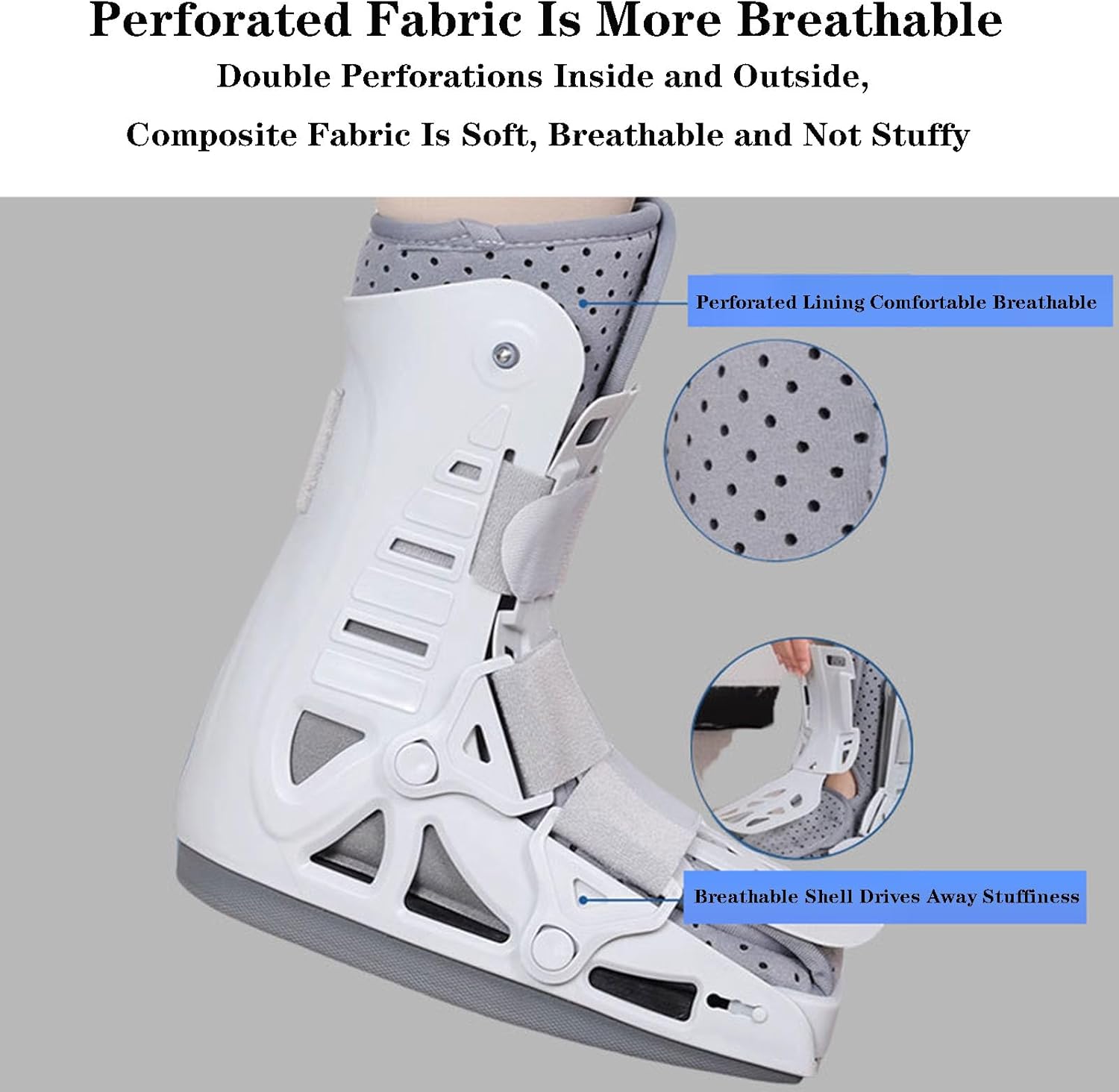 01Foot Ankle Support Fracture Boot, Ankle Brace for Women Men, Inflatable Walking Boot for Achilles Tendon Surgery, Acute Ankle Sprains, Post Op Care,S-L