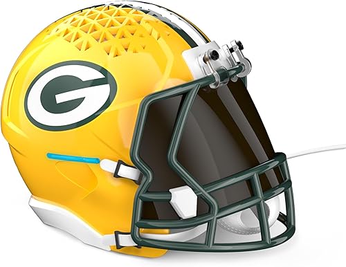 NFL Echo Dot Bundle: Includes Echo Dot | Charcoal and Limited-Edition NFL Helmet Stand | Green Bay Packers