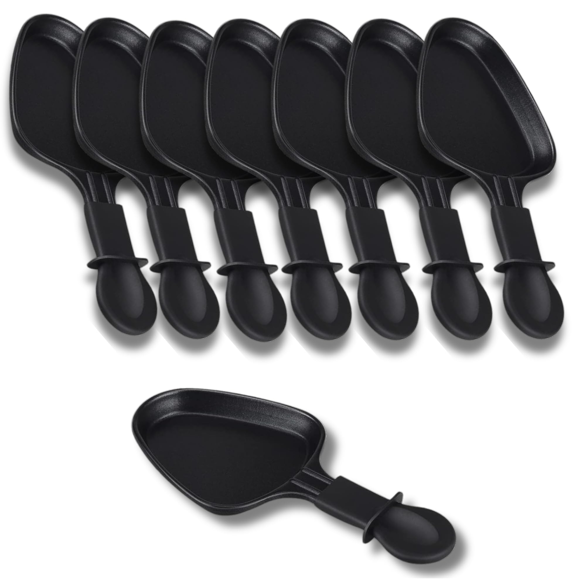 Raclette-Pfännchen, antihaftbeschichtet, 1 bis 12 Stück, Mini-Schaber, dreieckig, kompatibel mit Tefal-Raclette-Gerät, ergonomisches Design und leicht zu reinigen, SOS ACCESSOIRE (8)