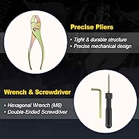 Vista 4 de Kit de herramientas de reparación de motocicleta de 8 piezas, alicates de bujía, llave hexagonal M6, destornillador de doble extremo, llave de doble