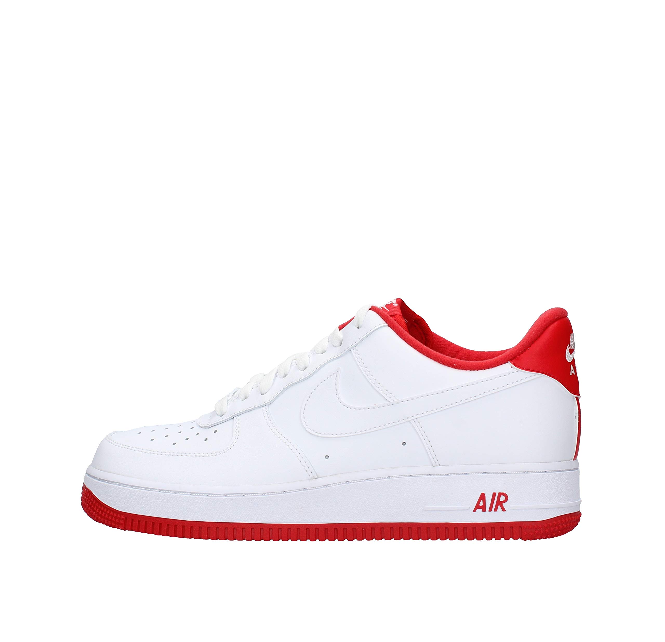 AIR FORCE 1 '07 1, Men's Basketball Shoe, White Univ Red, 11.5 UK (47 EU)