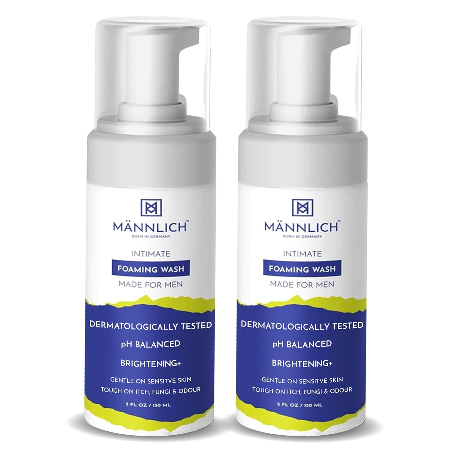 Intimate Wash 150 ml (Pack of 2) Relieves Itchiness & Odour, Prevents Fungal Growth, Genital Area, pH Balanced & Dermatologically Tested With Tea Tree Oil, Neem, Eucalyptus Oil, 1% Salicylic
