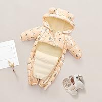 Vista 3 de 0-18 meses bebé bebé lindo dibujos animados sudadera con capucha ropa de nieve traje de nieve chaqueta acolchada mameluco abrigo bebé bota ropa