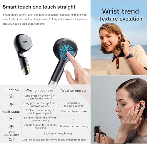 Miniatura 5 de D8Pro - Reloj inteligente TFT de 2.01 pulgadas con audífonos, reloj inteligente TWS, auriculares inalámbricos Bluetooth, monitor de salud,