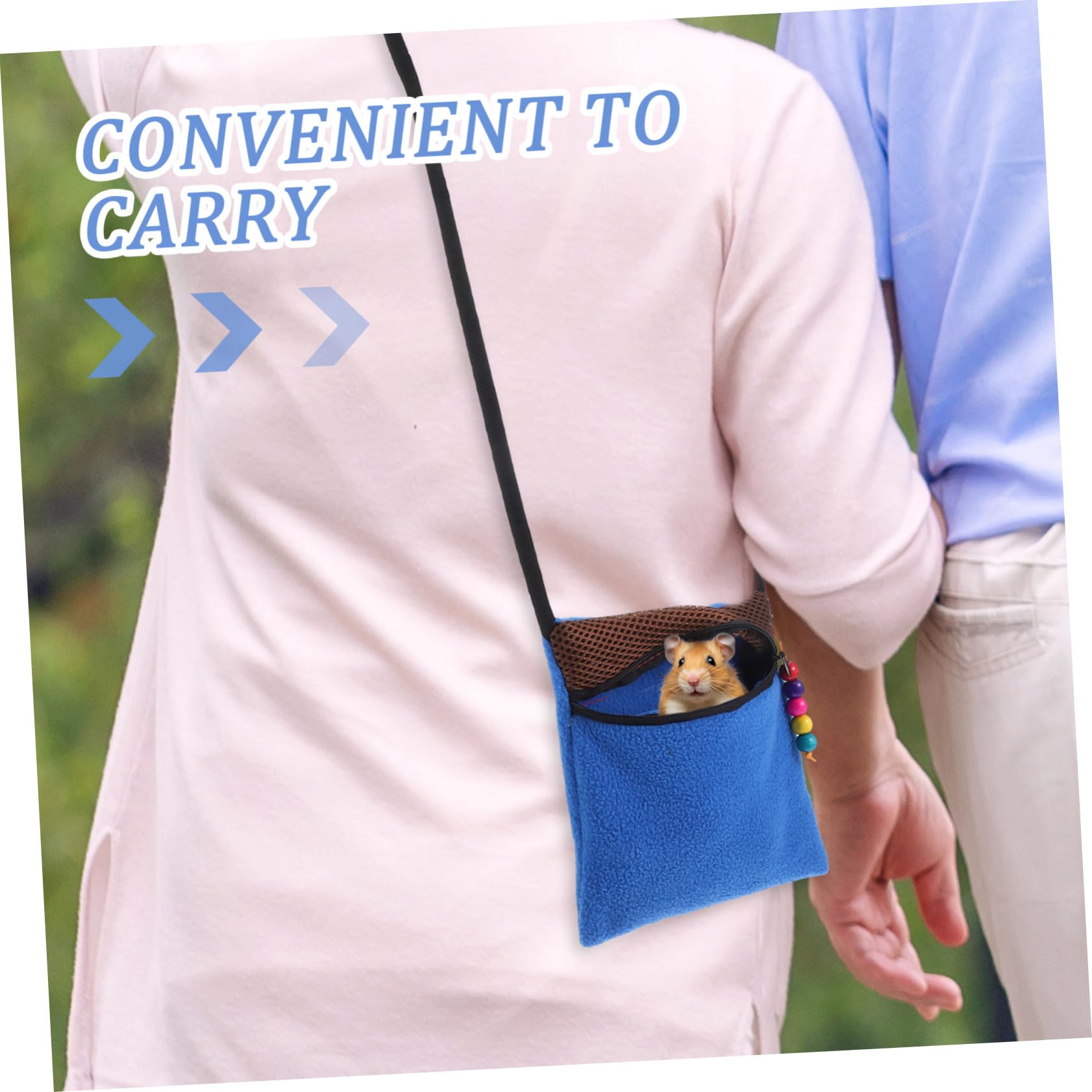 Bolsa Portátil para Transportar Pequeños Roedores y Petauros Saco de Dormir Transpirable para Hámsteres y Otros Animales Pequeños Bolsa Cómoda y Segura con Interior para