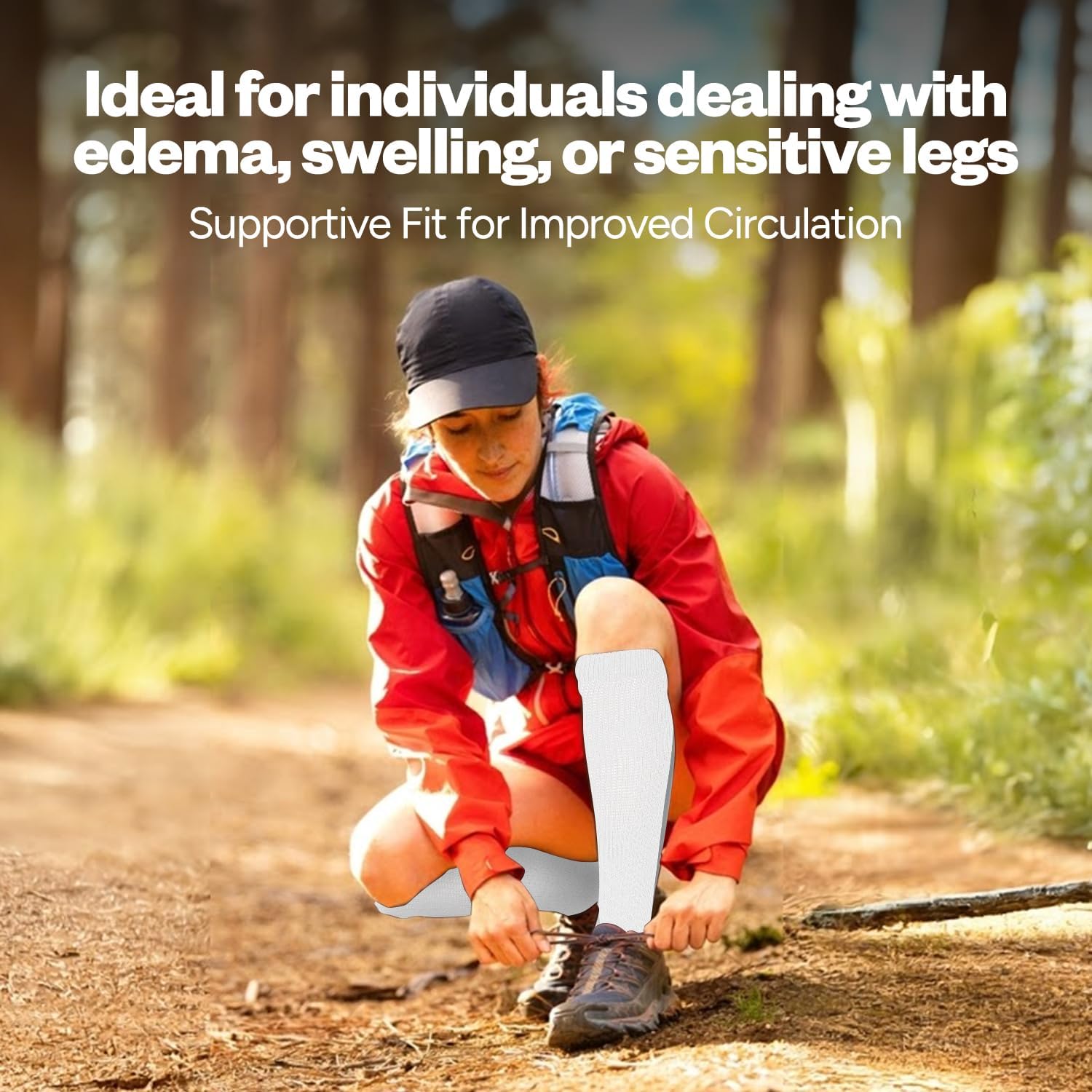 Debra Weitzner Diabetic Socks for Men and Women Over the Calf Knee High Cotton Socks Loose Fit 4 Pairs - Image 6