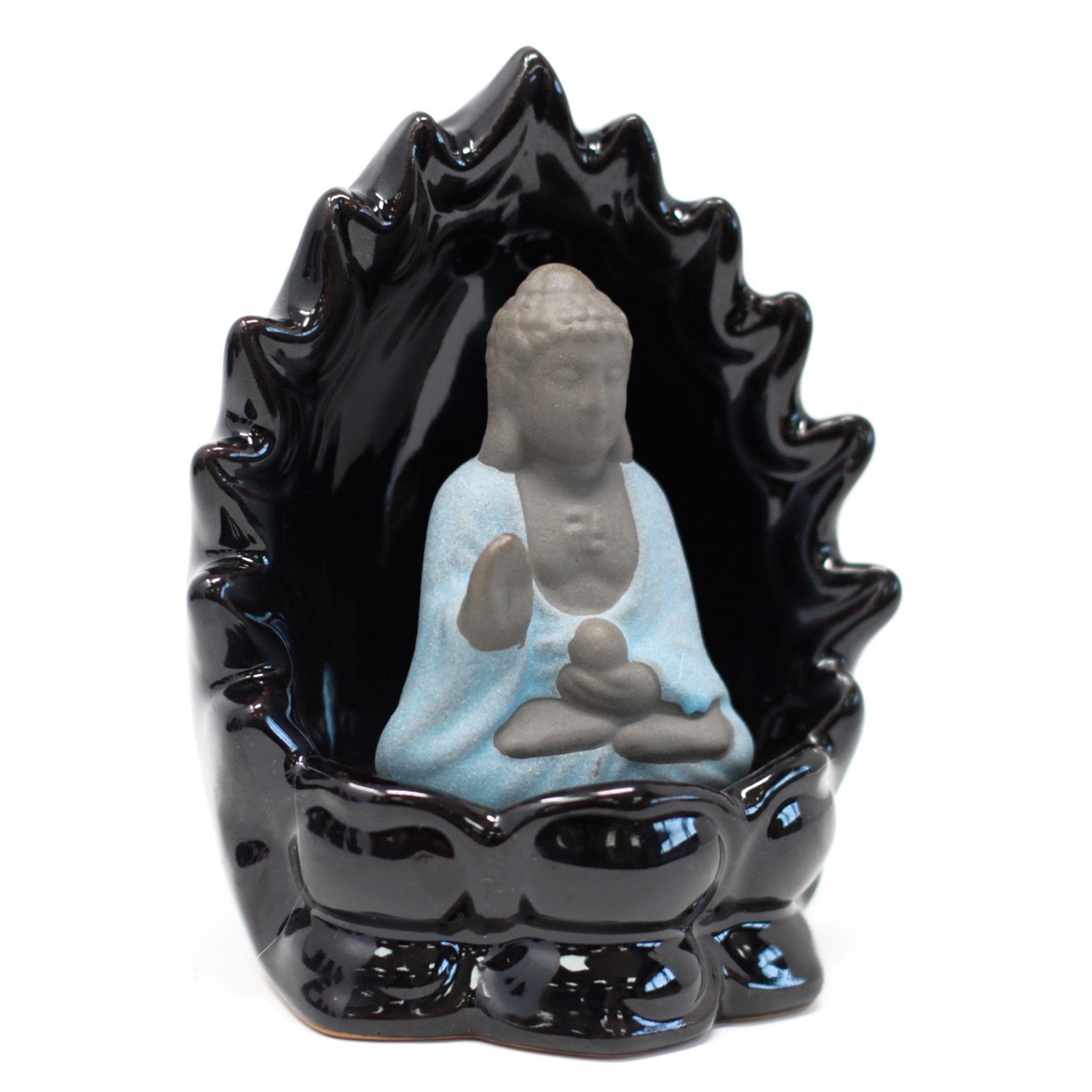 HoitoDeals Decorative Back Flow Incense Burner for Home Decor Novelty Item (1Pcs Buddha & Lights)