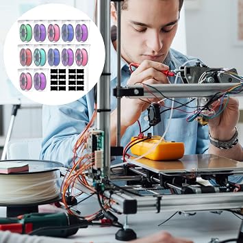 Blushtier 12 Pcs Large Filament Storage Box with Lids 3D Printer Dryer Clear Box Portable Storage with Label for 3D Printing Filaments Sealing and Protection 9.76 * 9.64 * 4.5inch