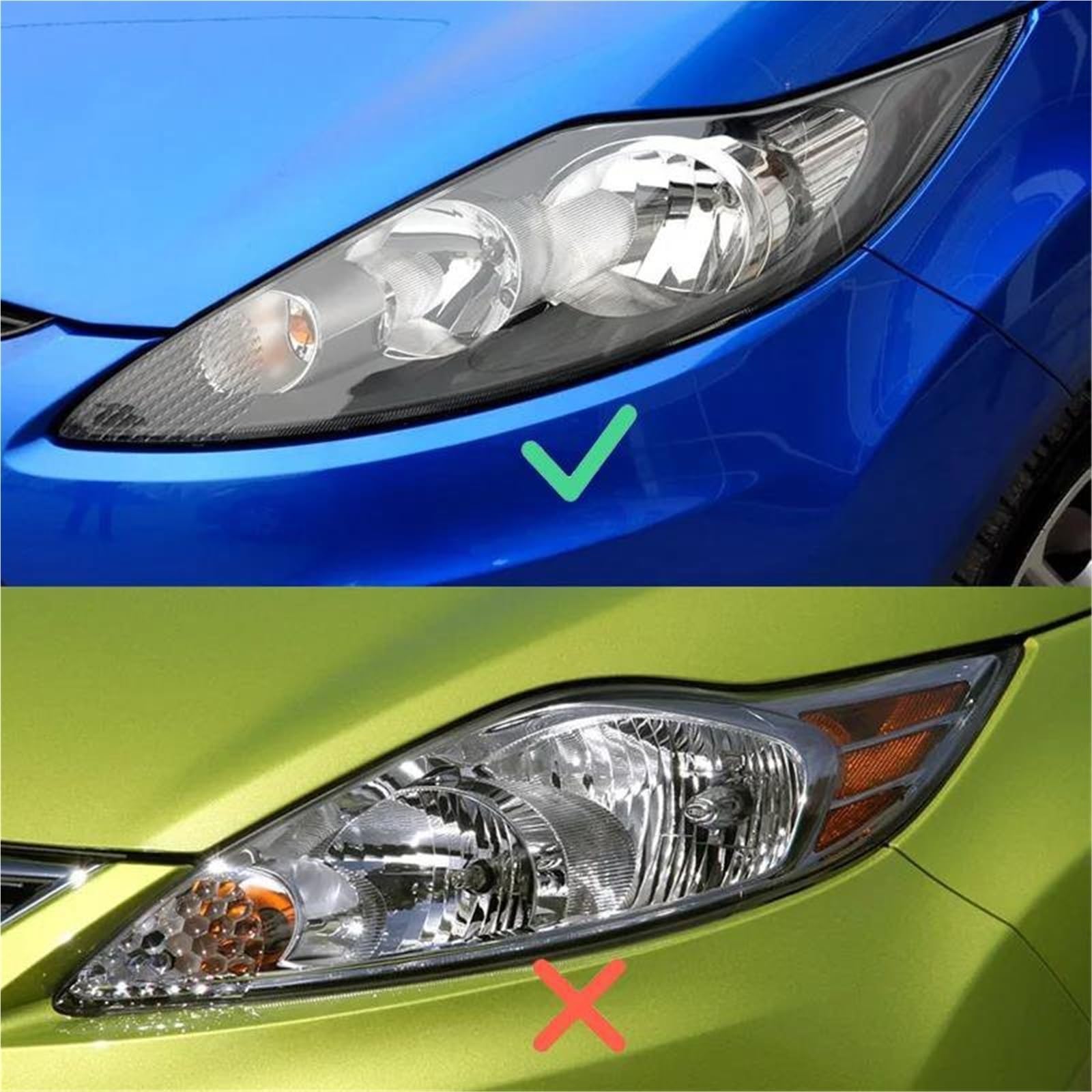 Assemblaggio Faro Copertura per Fari Auto Lente per Fari Vetro per Fari per Ford per Fiesta 2009-2012(Left)