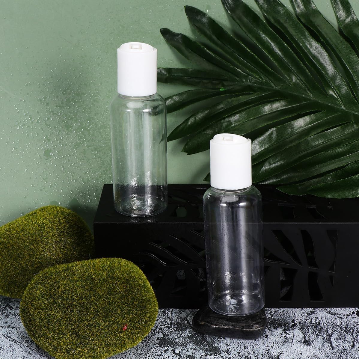 10pcs 50ml Refillable Pet Bottles for Shampoo and Sun Cream, Lightweight Travel Bottles for Outdoor Activities and Sports Bag, Well Organize Liquid Containers Random Color