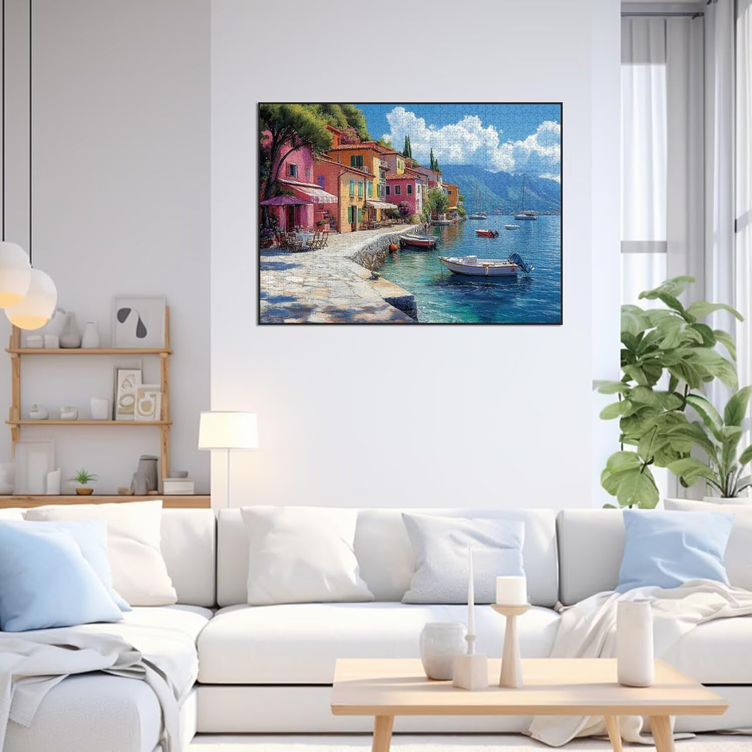 Puzzle 3000 Teile für Erwachsene, 3D Puzzle Meer Holzpuzzles, n-215 | Puzzlematte Kleine Stadt, Heimunterhaltung, Entspannung Meditationspuzzle, Impossible Klassische Jigsaw Puzzles, Home Decor