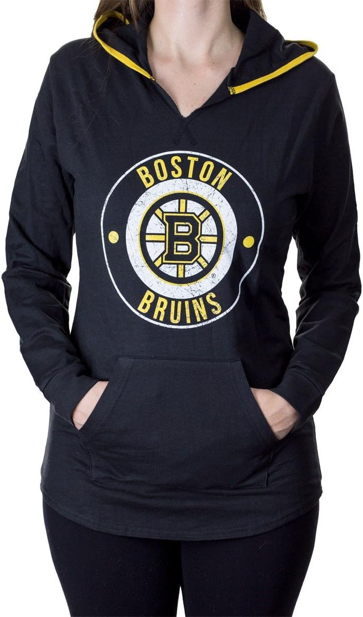 NHL Ladies Official Team Logo French Terry Cover Up Fashion Hoodie Tunic