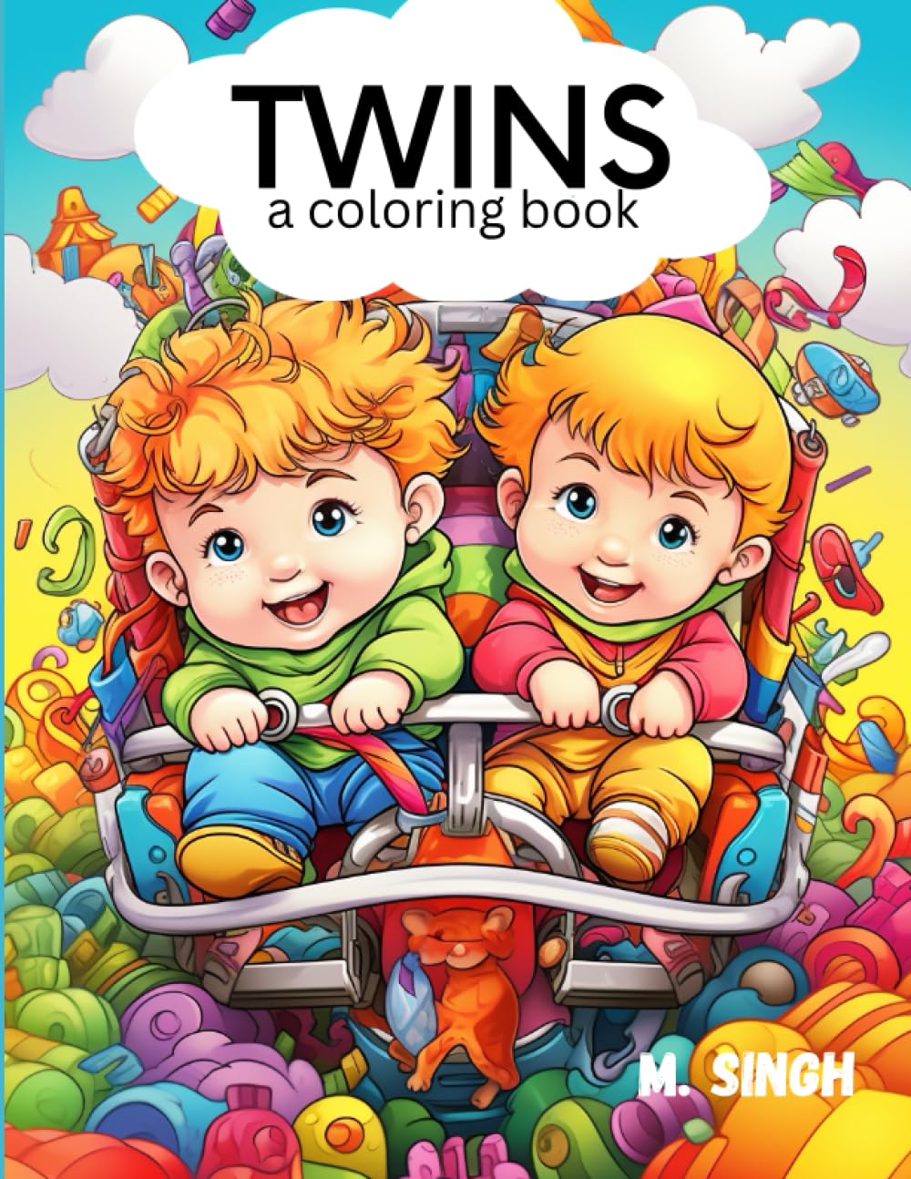 Twins: A Coloring Book: 50 Adventurous Pages Celebrating the Bonds of Twins