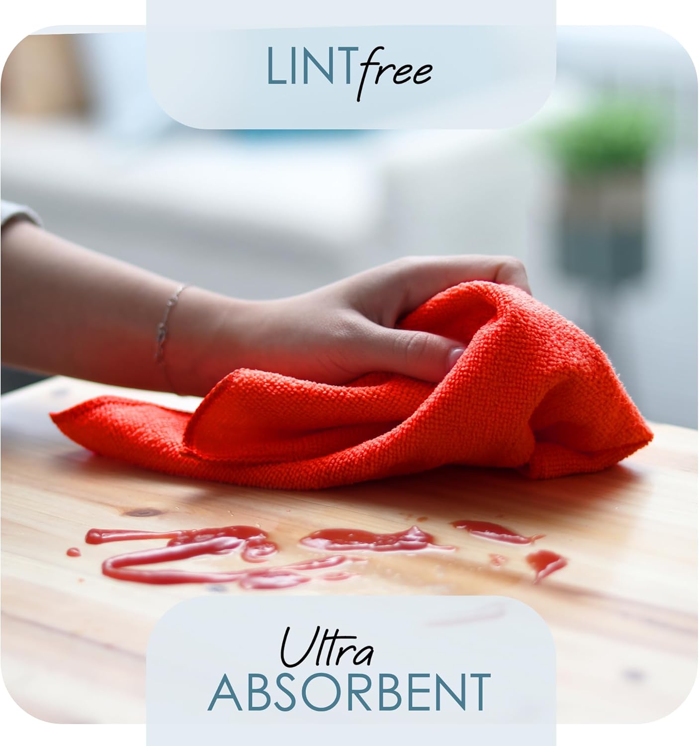 Microfiber Cleaning Cloth, Reble Microfiber Towels for