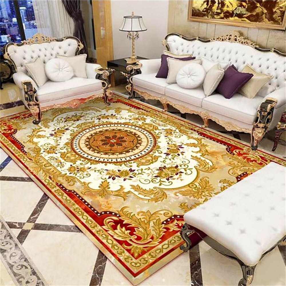 Tapis chambre adulte à motif rétro pour créer un salon chaleureux