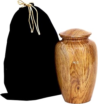 HLC Wooden Cremation Urn for Human Ashes - Adult Funeral Urn Handcrafted - Affordable Urn for Ashes Adult 200 lbs 10.5 x 6