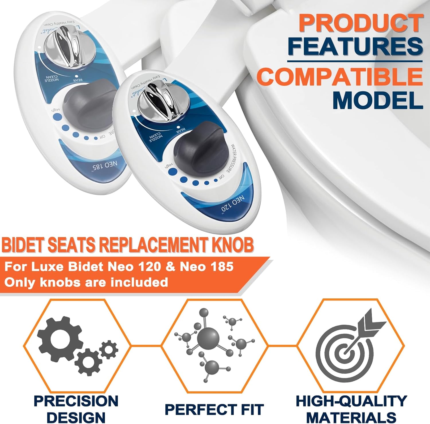 Neo 120 Knob Replacement & Compatible with Luxe Bidet Neo 185 Knob, Toilet Seat Bidet Parts and Accessories