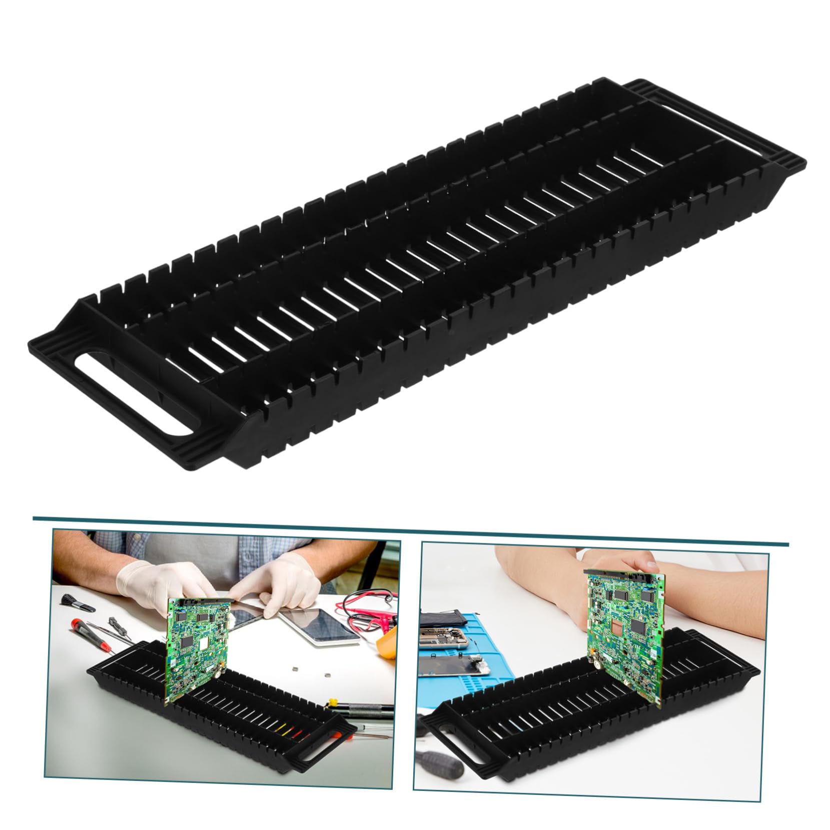 6piezas Soporte de Placa de Circuito Antiestático Estante Antiestático para Pcb Almacenamiento de Placas de Circuito Material Uso Electrónico