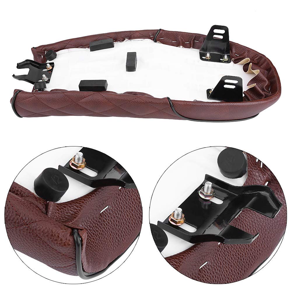 sella cafe racer-General Motorcycle Retro Diamond Flat Blatter Coffee Racing Seat è Compatibile con CG125 GN CG CB200 CB350 CB400SS CB500 CB750 SR500 XJ XS(brown)