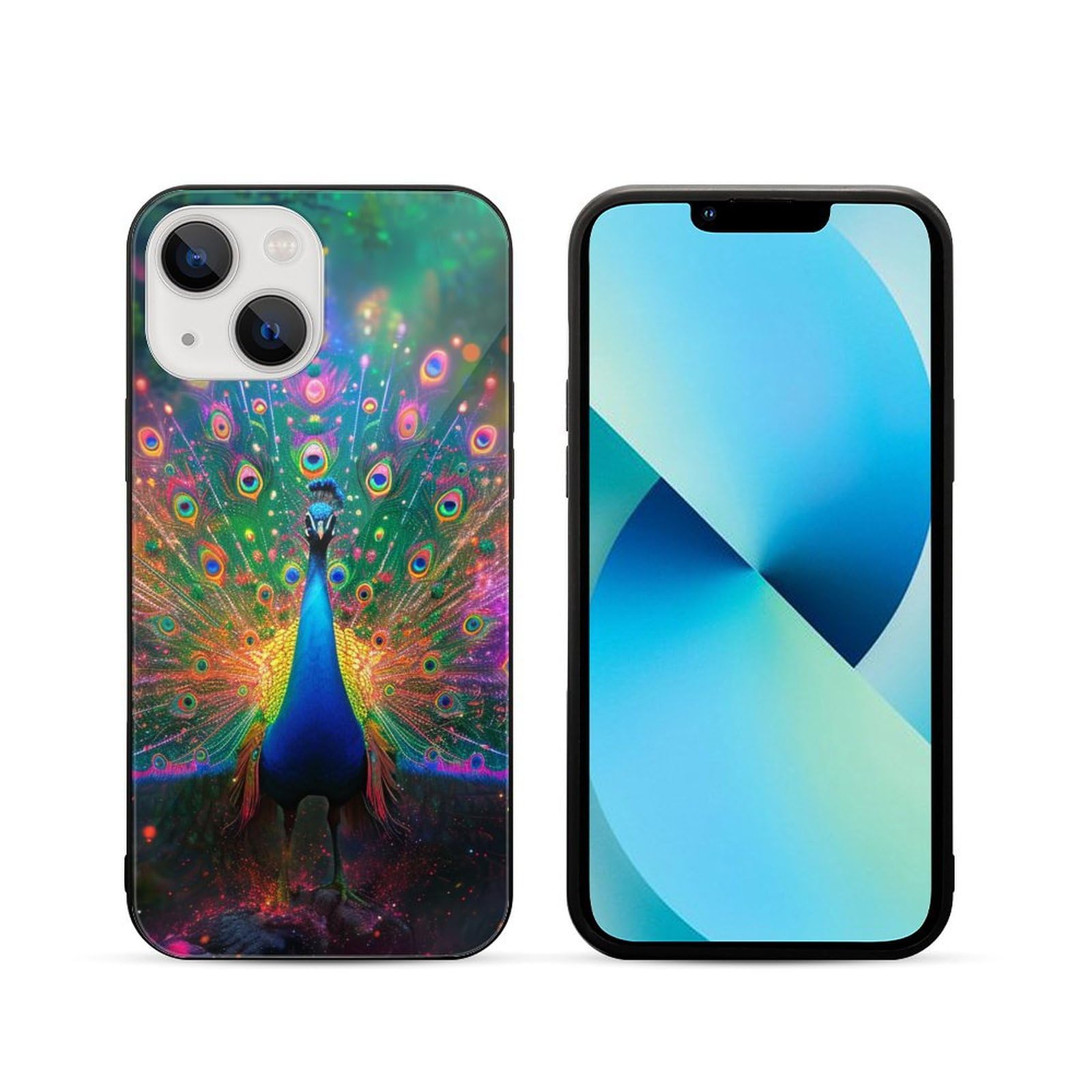 Amazon.com: CRIVOTA for iPhone 13 Mini Case - All-New Peacock