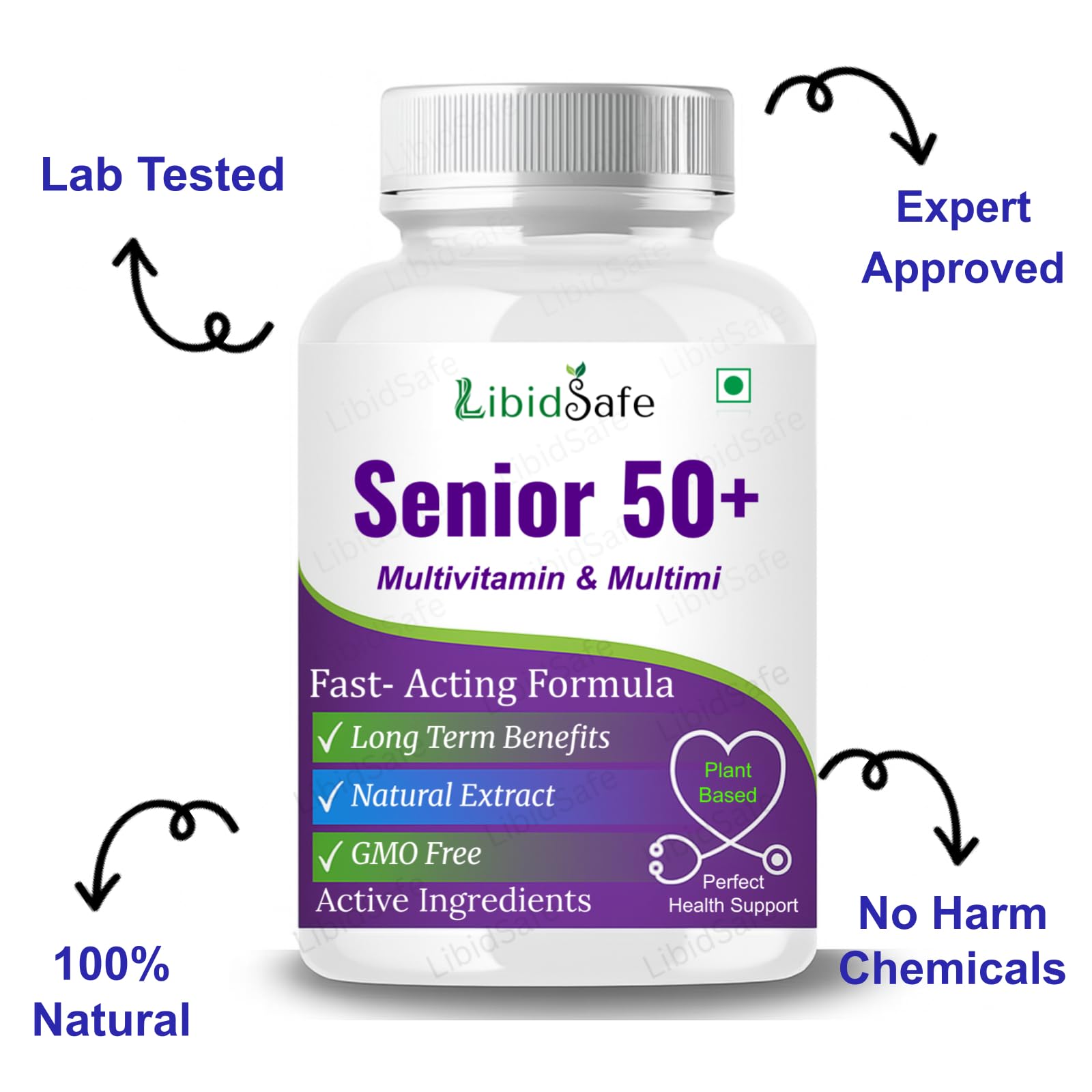 Ayurvedic Senior 50+ Multivitamin & Multimineral Capsules - Completerition for Healthy Life - Vegetarian Tablets Pack of Essentialrients for Vitality & health