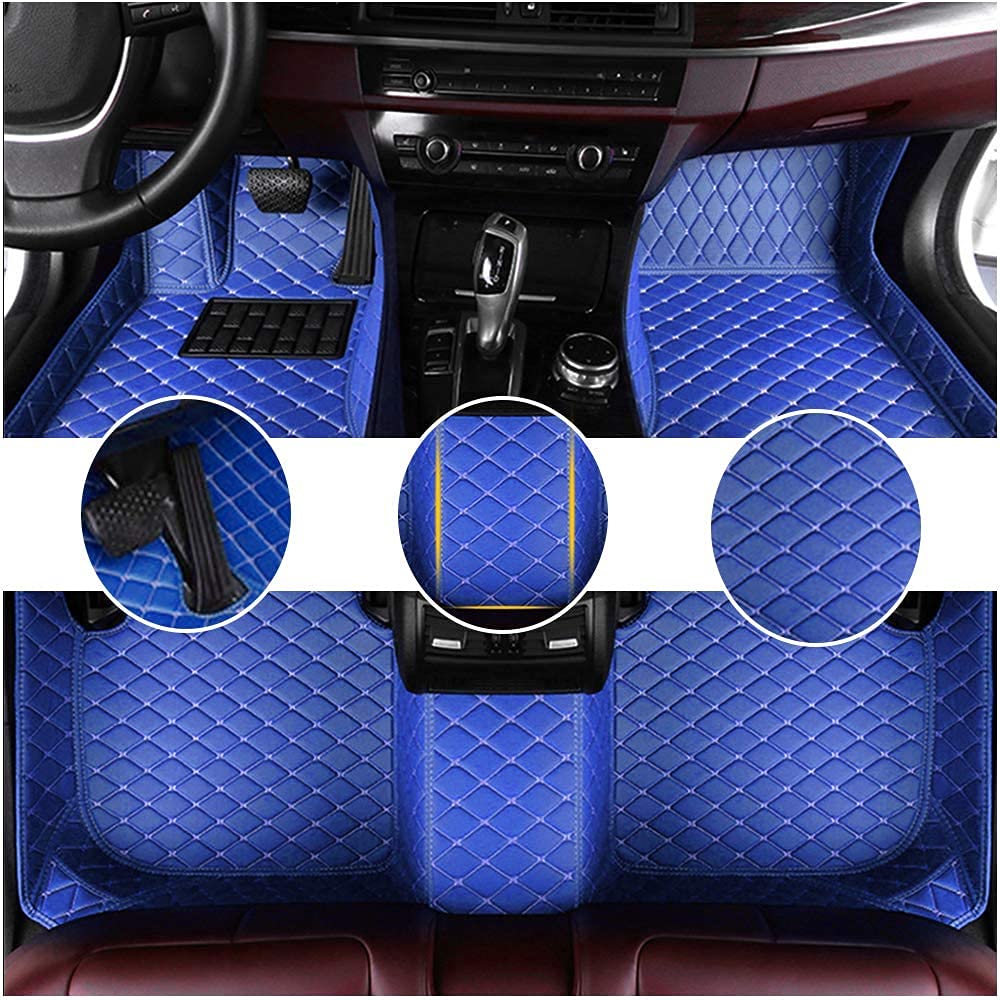 Super durable Custom Leather Car Floor Mats For Porsche Macan 2014 2015 2016 2017 2018 2019 2020, All Weather Waterproof Abrasion Resistant Protection Carpet Mats, Interiors Accessories （Right Drive）