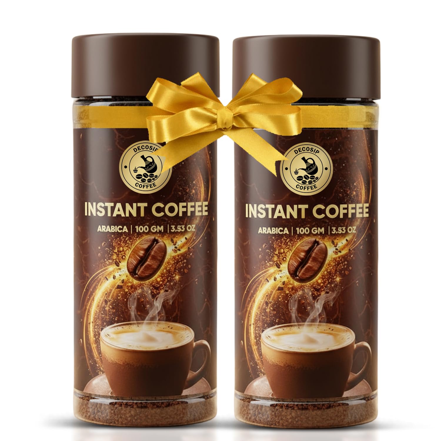 Decosip Instant coffee powder 200 Gram (100GMx2) Gold Edition, South Blend Instant Coffee | Medium Roast | Premium Blend of Arabica & Robusta | Rich Aromatic Coffee Continental, Perfact For Espresso, Latte & Cappucino | Enjoy Hot & Cold-image-8