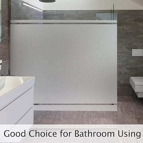 Miniatura 5 de HIDBEA película de privacidad para ventana protección UV control de calor no adhesiva reutilizable traslúcida para el hogar la oficina o el baño