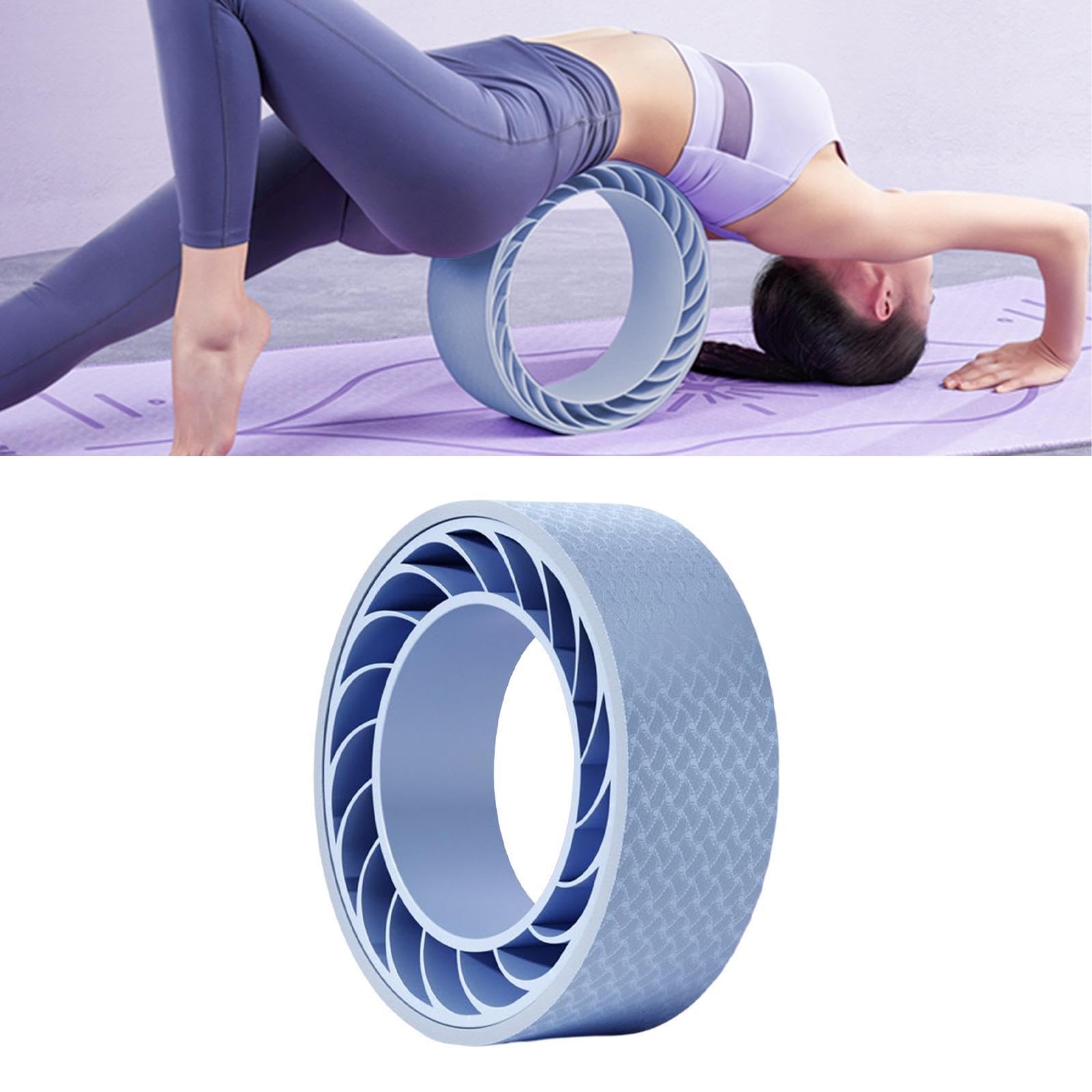 Ruota per Yoga con Rullo massaggiante per Stretching della Schiena di qualità, Stabile per decompressione e rilassamento, assorbe Il Sudore ed è Antiscivolo. Ruota per Yoga e Pilates,