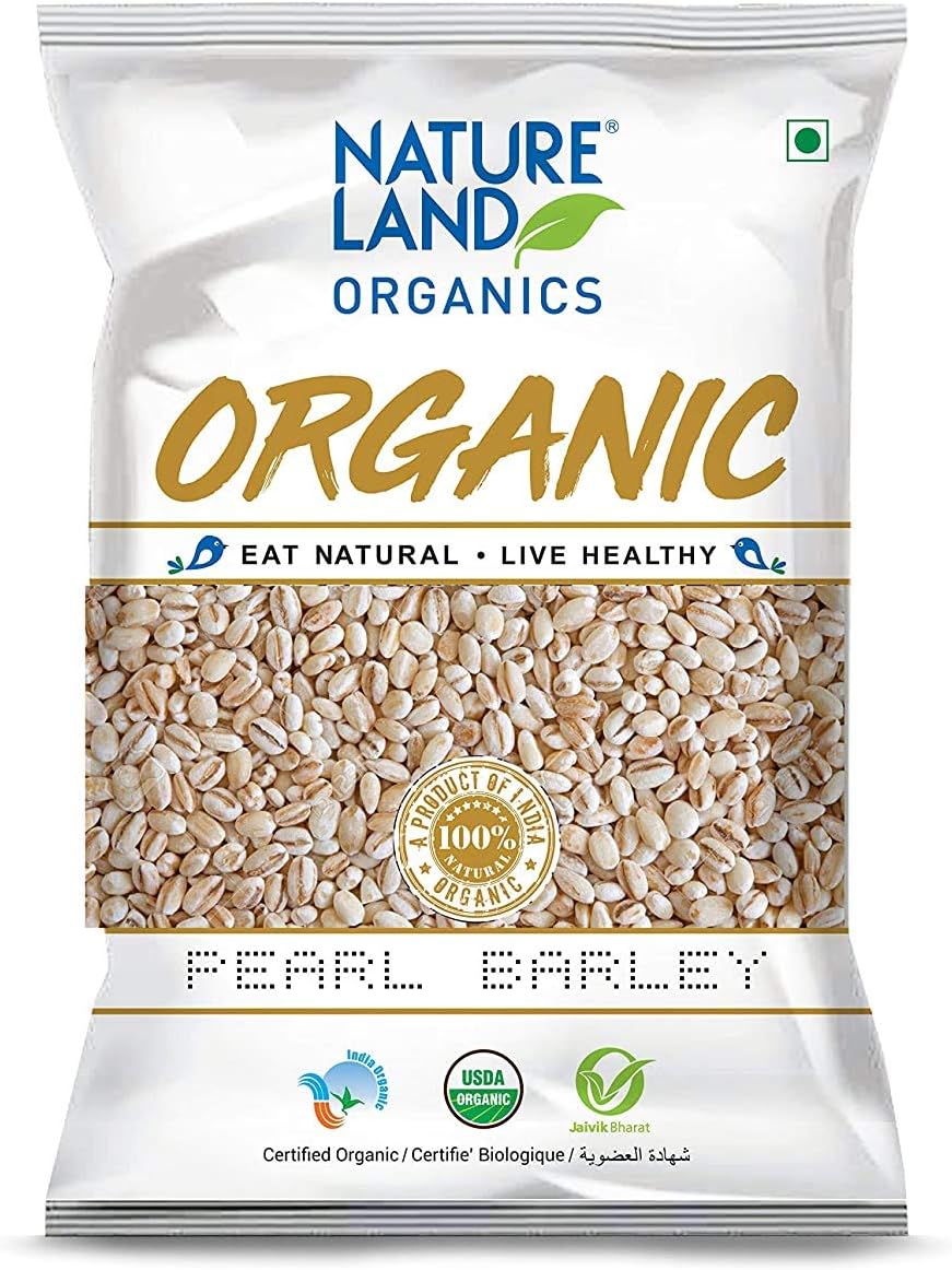 Natureland Organics Pearl Barley 500 Gm - Organic Barley