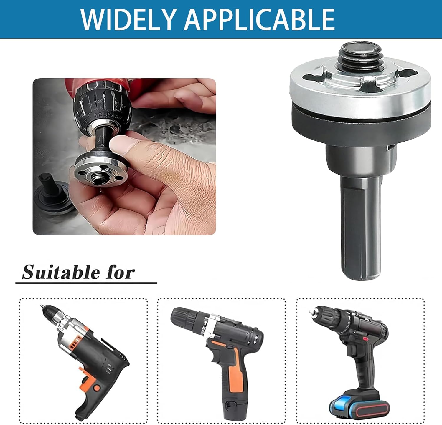 Conversion Angle Grinding Adapter Connecting Rod Kit, Electric Drill Conversion Angle Grinder Accessories with Replacement Grinder Flange Nuts and Spanner Wrench Conversion Tool
