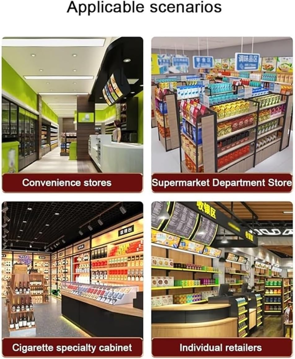 Acrylic Cigarette Display Rack, Wall-Mounted Cabinet with Auto Pusher, Retail Store & Supermarket Holder, Ideal for Coffee Shops & Shopping Centers (92.5x29x73.5cm)