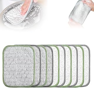 Multipurpose Wire Dishwashing Cloth 2025 Upgraded Double-Sided Dishwashing Cloth, Stainless Steel Wire with Multi-Layer Cotton Thread, Metal Scrubbing Pads for Kitchen Cleaning (10 PCS)