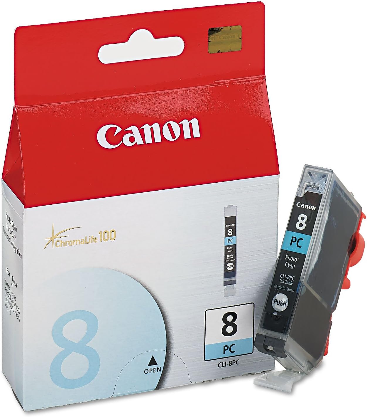 CANON Wide Format CLI8PC CLI8PC, 0624B002, (CLI-8) Ink Tank, 450 Page-Yield, Photo Cyan