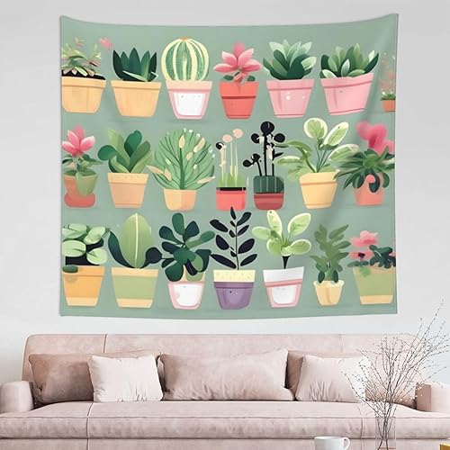 Bonsai Plant Aesthetic Tapestry Wall Hanging As Wall Art For Bedroom, Living Room, Dorm Home Décor 60x51in