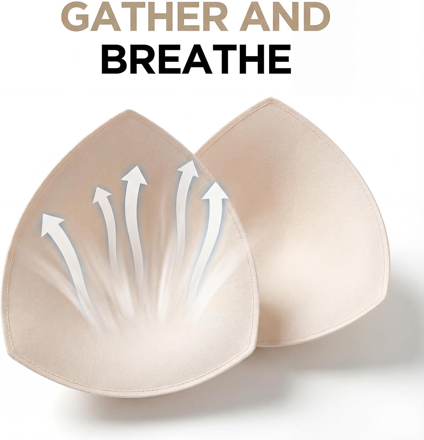 Larrel 3 Pairs Bra Pads Inserts, Soft Sewed Bra Padding Insert Breathable Removable Breast Pads for Sports Bras Swimwear Swimsuit Dresses Bralettes - Image 4