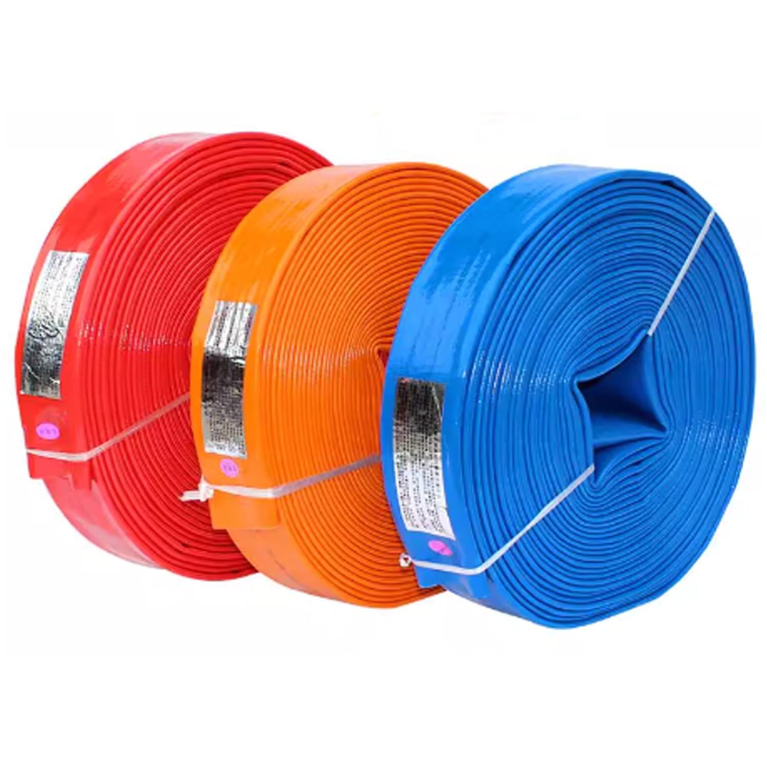 Backwash Hose, Blue Heavy Duty Reinforced PVC Lay Flat Water Discharge Hose for Swimming Pool Filter Pump,with Clamp and Connector(Red,2.5in/787in)
