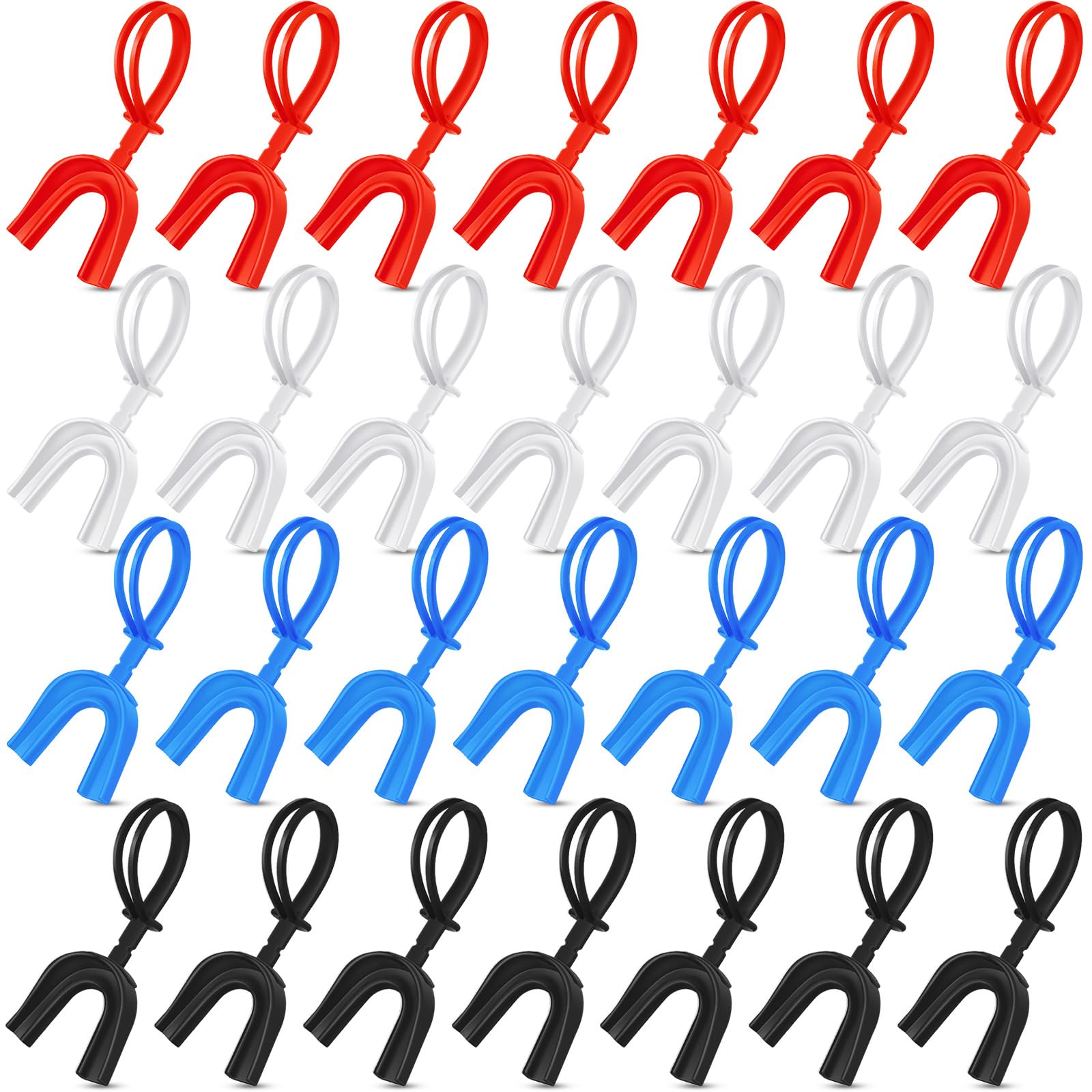 Kanayu 30 protectores bucales con correas para evitar hervir, protectores bucales deportivos suaves con correa, protector bucal para adultos, jóvenes, boxeo, baloncesto, hockey, lacrosse, lucha, rugby