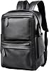 Leather Laptop Backpack Waterproof Fits 14 Inch Laptop Business, Black-d, L, Casual
