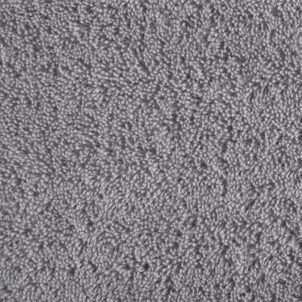 Juego de 6 toallas de mano Solund, color gris, 600 g/m², de algodón absorbente, con práctica fijación para colgar para el hogar y el comercio