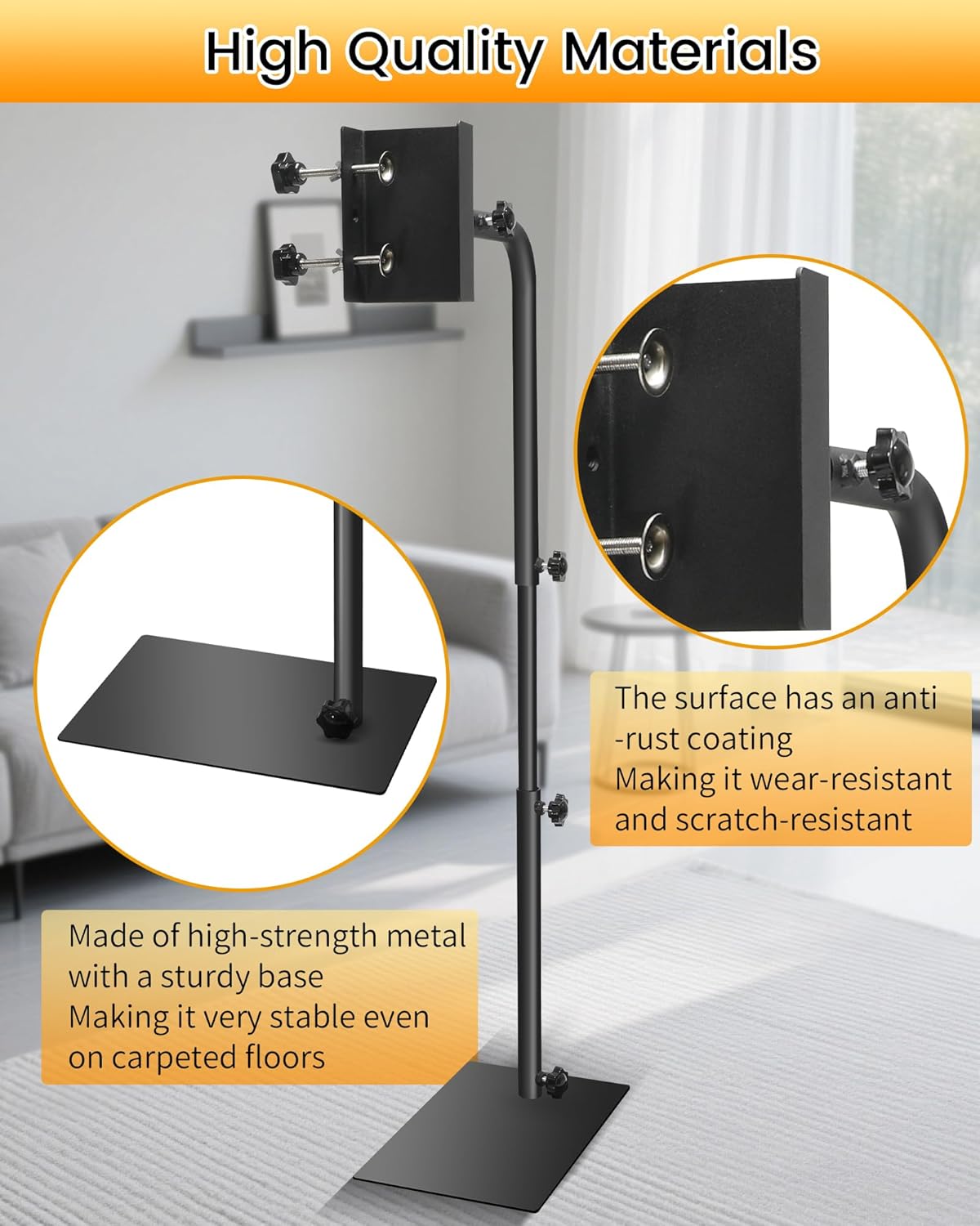 Work Stand Fit For Lowery with Side Clamp, 360° Adjustable Cross Stitch Stand, Rotating Needlepoint, Height Adjustable Fits Scroll Rods up to 20"" Wide. Fit for Art Craft Sewing Projects